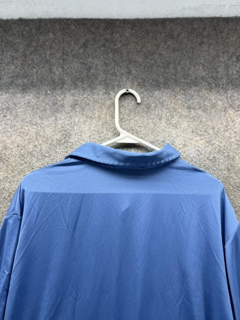 RLX Ralph Lauren Polo Shirt Mens 2XL Blue Solid Golf Performance Jersey